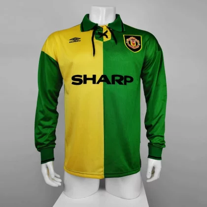 Manchester United 1992-93 Manga Larga  Retro Visitante