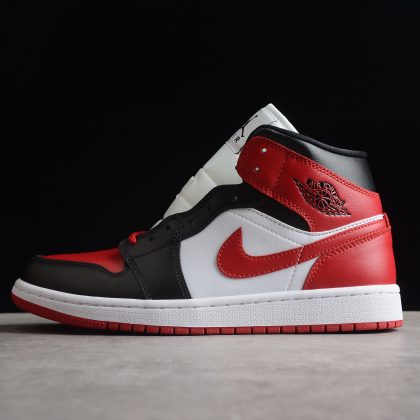 Nike Air Jordan 1 Mid Bred Toe
