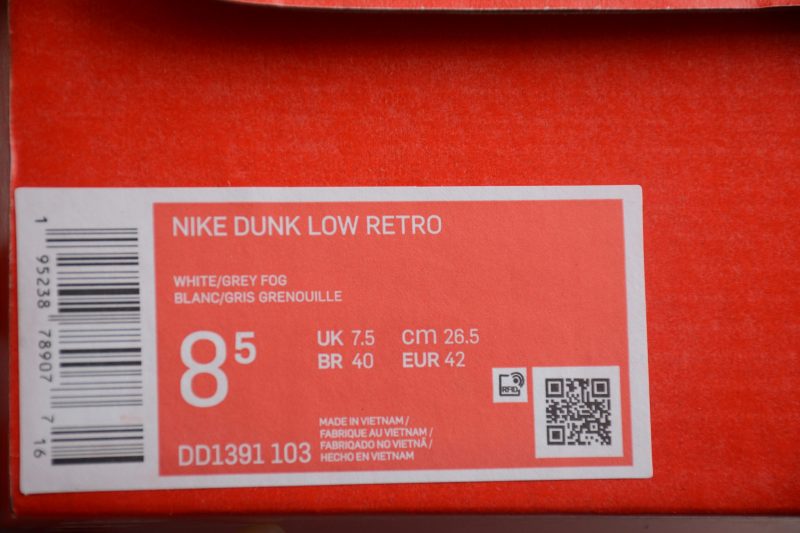 Nike Dunk Low Grey Fog - Imagen 5