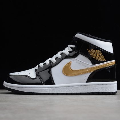 Nike Air Jordan 1 Mid Gold Patent