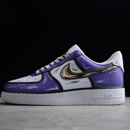 Nike Air Force 1 Purple Sketch Outline