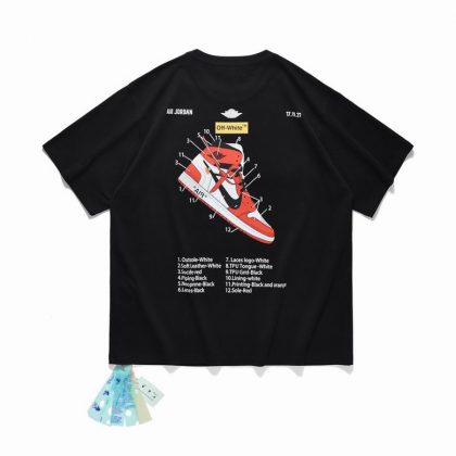 Camiseta Off-White Oversize Jordan Negra