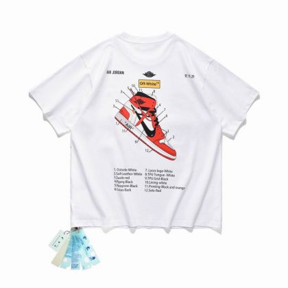 Camiseta Off-White Oversize Jordan Blanca