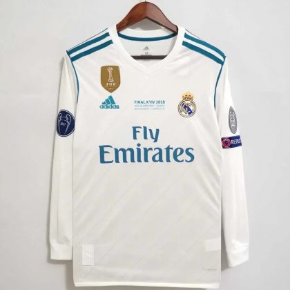 Real Madrid 2017-18 Retro Manga Larga